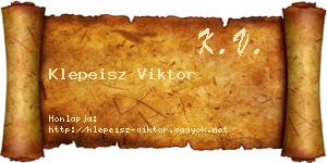 Klepeisz Viktor névjegykártya