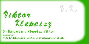 viktor klepeisz business card